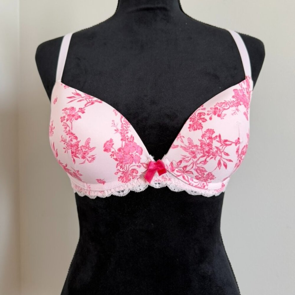 Light Pink Adore Me Floral Bra | 32D